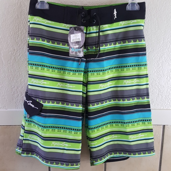 Maui and Sons Other - Maui and son Lime Tribal Fins Boardshorts  NWT